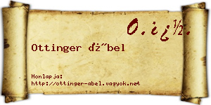 Ottinger Ábel névjegykártya