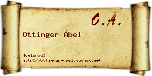 Ottinger Ábel névjegykártya